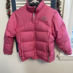 The North Face Kids Pink Puffer Jacket M